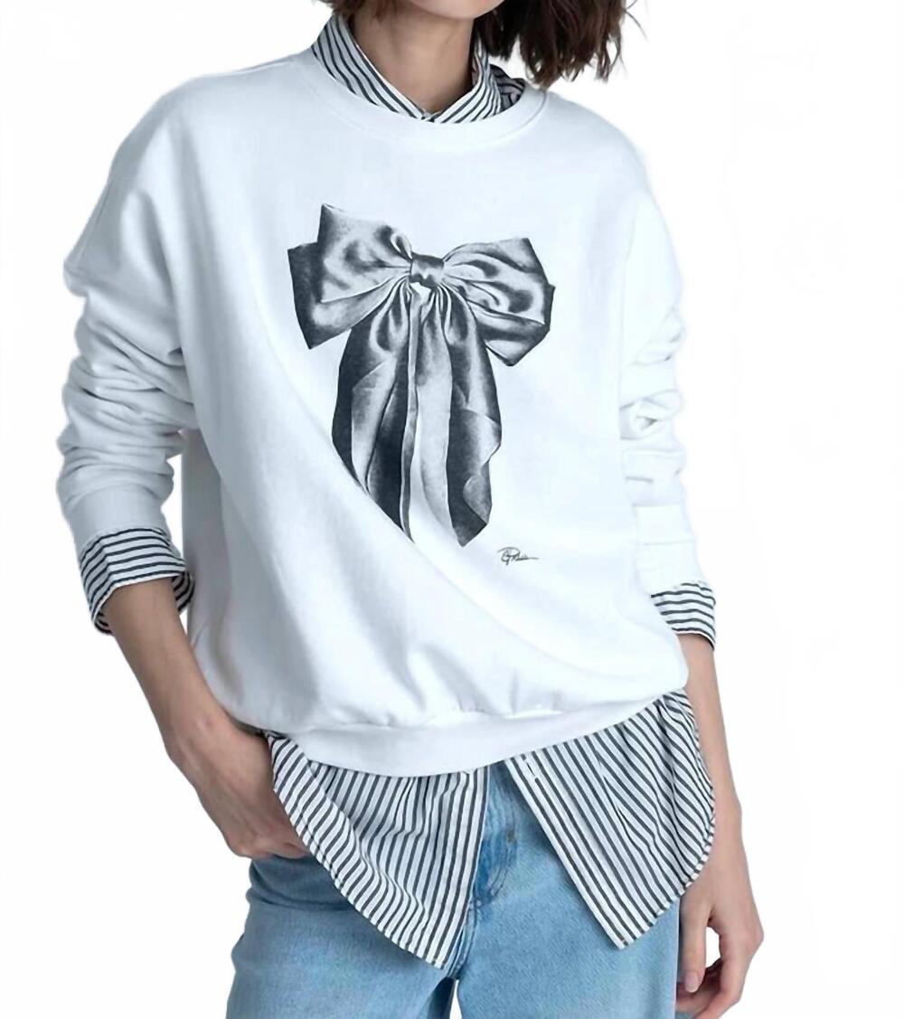 NEW CPRESS STUDIO wrapped up cozy sweatshirt in worn white